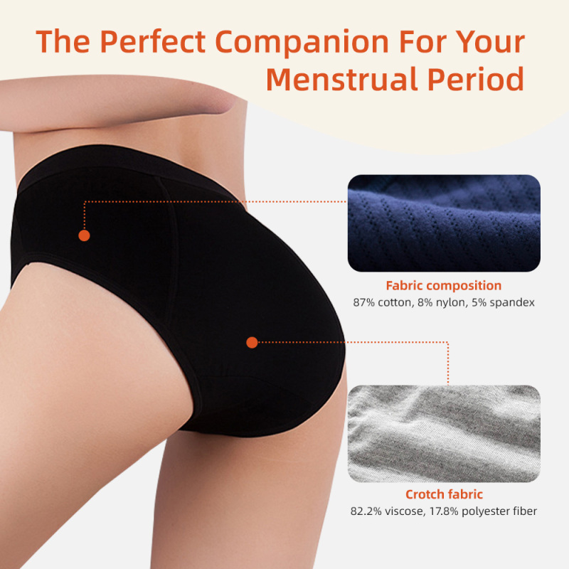 Aidingcare Periodenschutz-Slips – Wiederverwendbare, waschbare Menstruationsunterwäsche für Damen