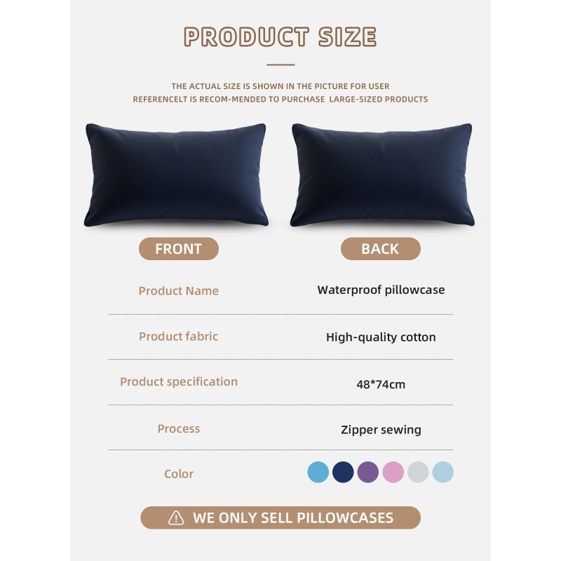 Wholesale Soft Comfortable Knitted Waterproof Pillow Protector for Home Hospital or Hotel Use