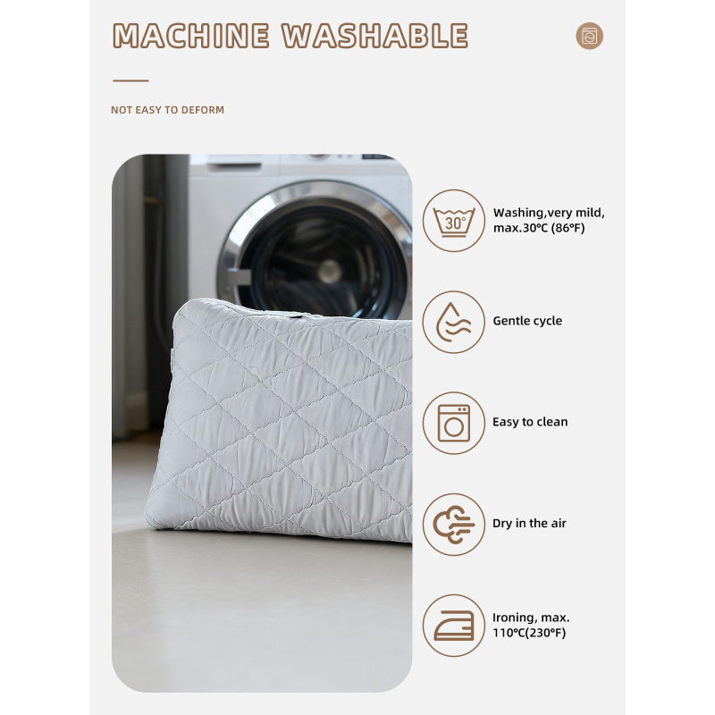 Wholesale Soft Comfortable Knitted Waterproof Pillow Protector for Home Hospital or Hotel Use