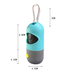 Dispensador de soporte de bolsa de basura para caca de perro personalizado al por mayor con linterna LED bolsas de basura para perros a prueba de fugas