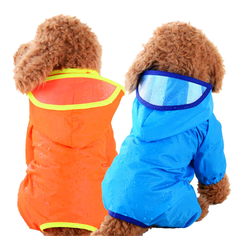 Pet Dog Waterproof Raincoat Four Feet Adjustable Dog Snow Rain Jacket Dog Rain Poncho with Hood for Small Medium Large Pet