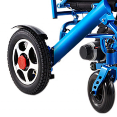 Sillas de transporte plegables para discapacitados de aleación de aluminio, silla de ruedas eléctrica motorizada automática para discapacitados