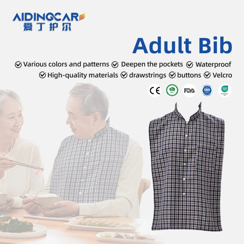 Wholesale Reusable Adult Bib Fashionable Shirt Style Washable Waterproof Clothing Protector