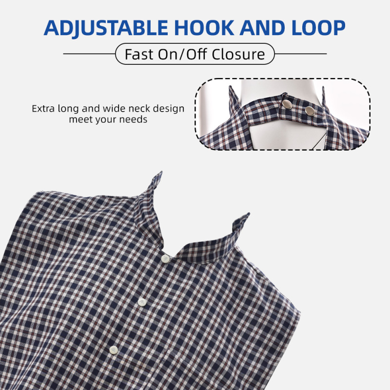 Wholesale Reusable Adult Bib Fashionable Shirt Style Washable Waterproof Clothing Protector