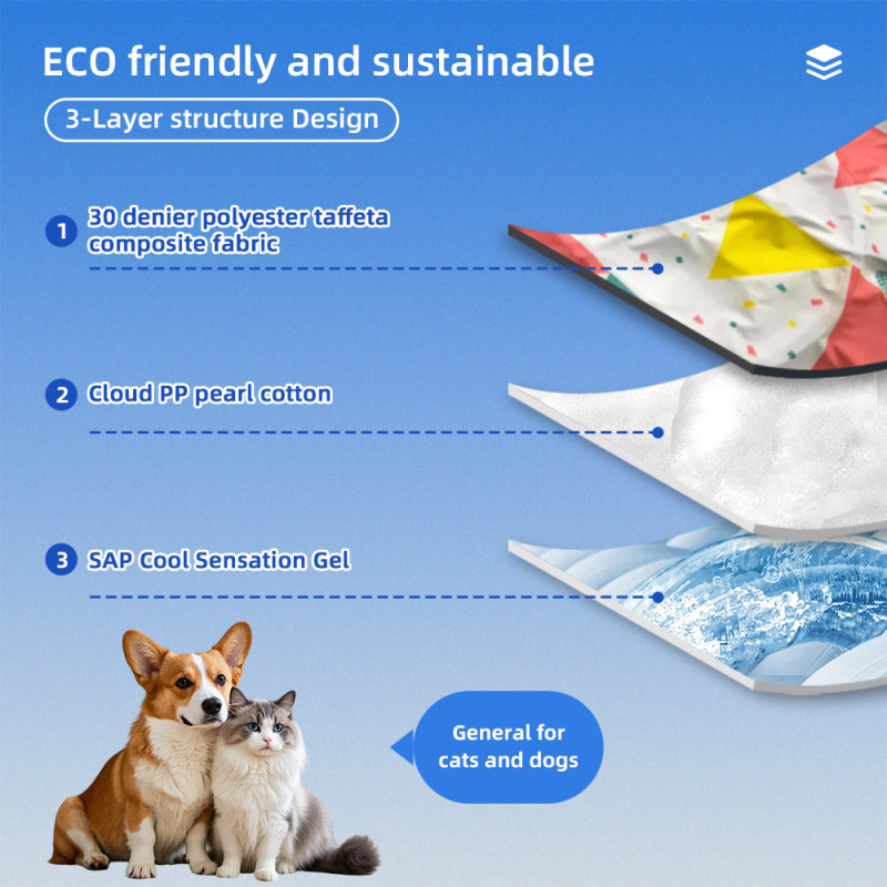 Travelling Washable Portable Folding Waterproof Pet Bed Dog  Cooling Mat