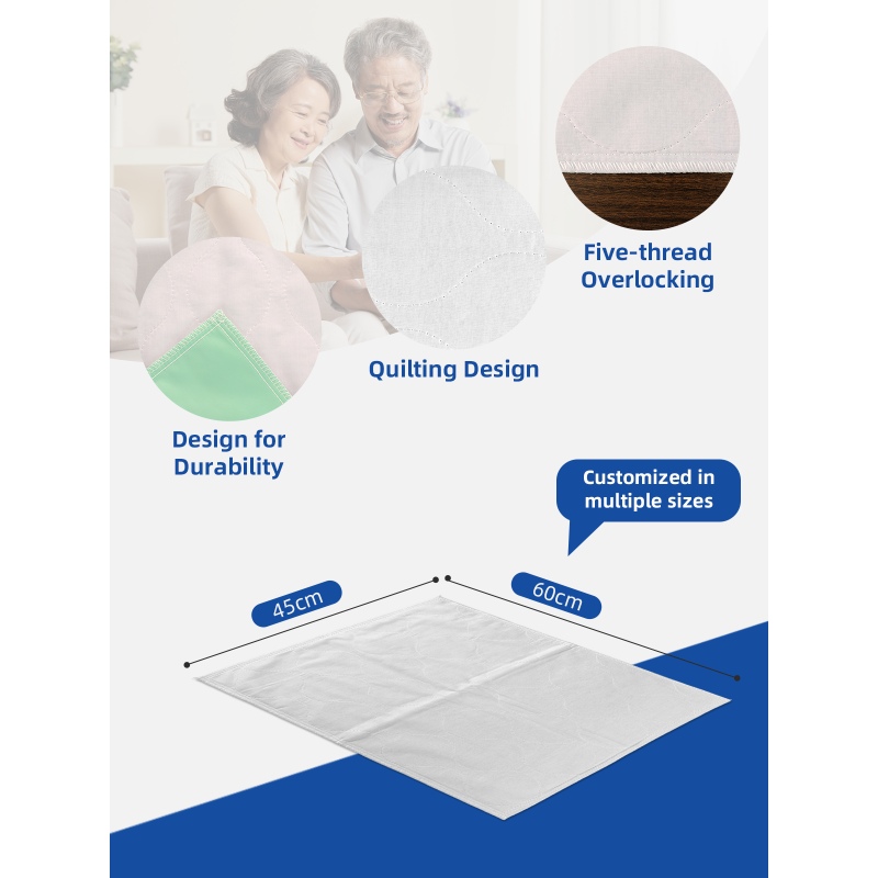 Adingcare Coussinet d'urine lavable super absorbant pour adulte Coussinet respirant et réutilisable