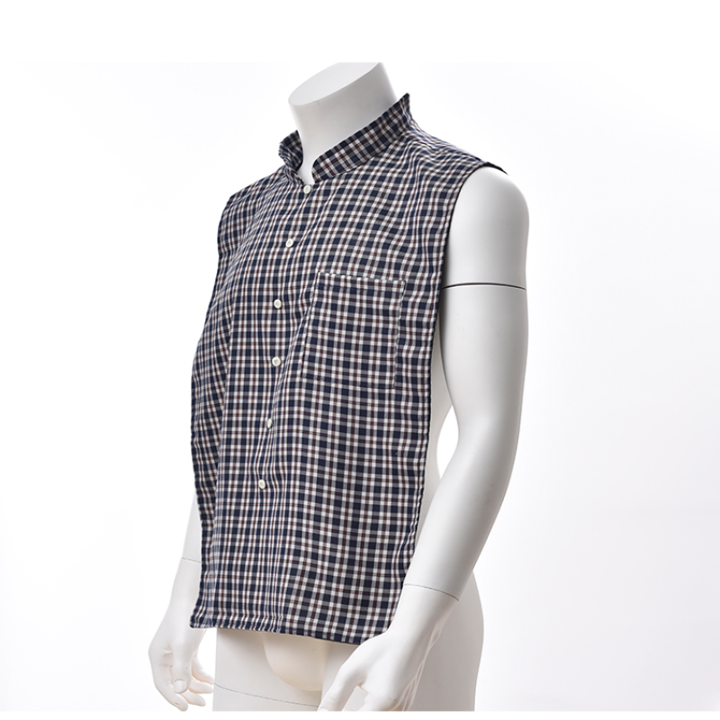 Custom Plaid Print Waterproof Adult Bib For Men