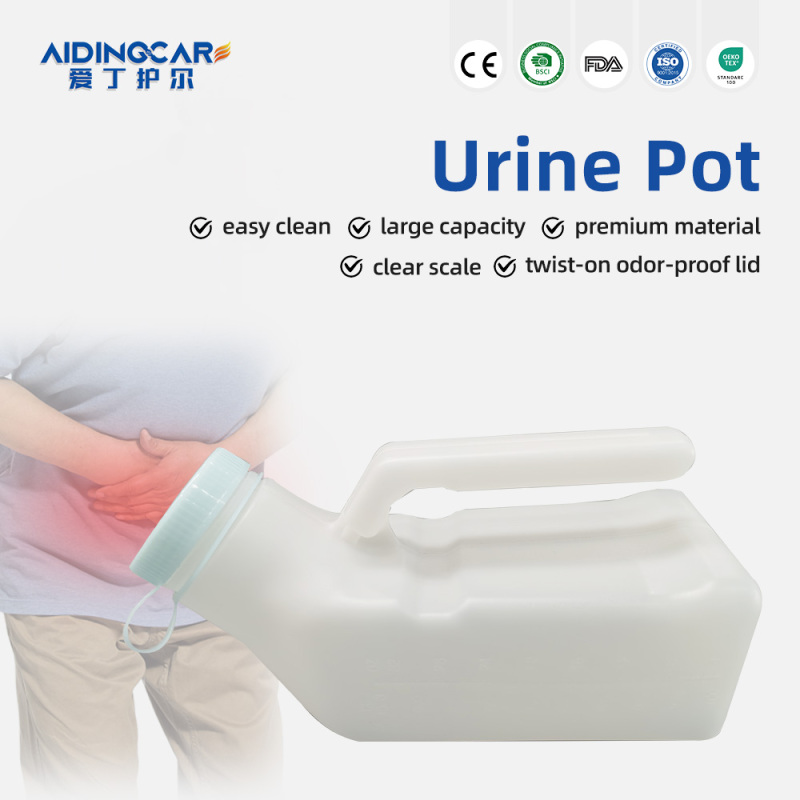 Wholesale Home Care Urinals Male Portable Chamber Pot Pee Bottles Home Urinal Potty for Men Urinal With Swing Lid 1000mL