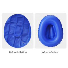 Cama de inflado de aire portátil lavable, taburete inflable para ancianos postrado en cama, orinal inflable para inodoro