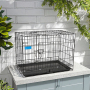Multifunctional Dog Kennel Sturdy Stainless Steel Playpen with Button Closure Multiple Stackable Crate for Puppy Care