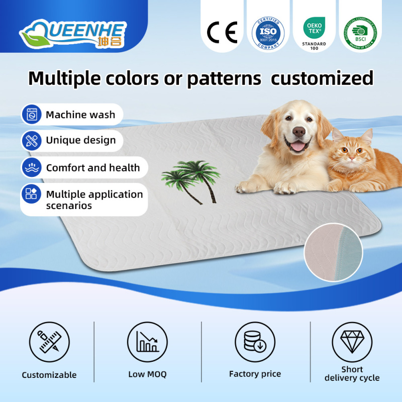 Tapis d'apprentissage de la propreté réutilisables et lavables pour chiots, avec dos antidérapant.