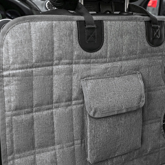 卸売ノンスリップウォッシャブルペット後部座席カバー耐久性のあるスクラッチプルーフドッグシートカバー収納ポケット付き