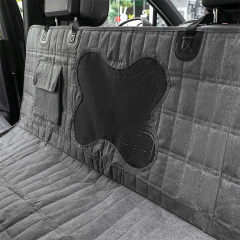 Venta al por mayor Antideslizante Lavable Pet Backseat Cover Durable Scratchproof Dog Seat Cover con bolsillos de almacenamiento