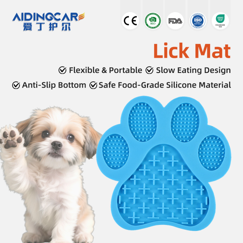 Wholesale Silicone Eco-Friendly Pet Licking Mats with Suction Cups for Dogs-Anxiety Relief & Easy Clean