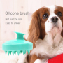 Rubber Dog Shampoo Grooming Brush Silicone Dog Shower Wash Brush