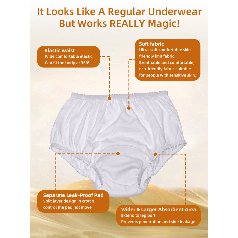 Aidingcare Incontinence Underwear Breathable High Absorbency Eco-Friendly for Travel and Nursing Homes
