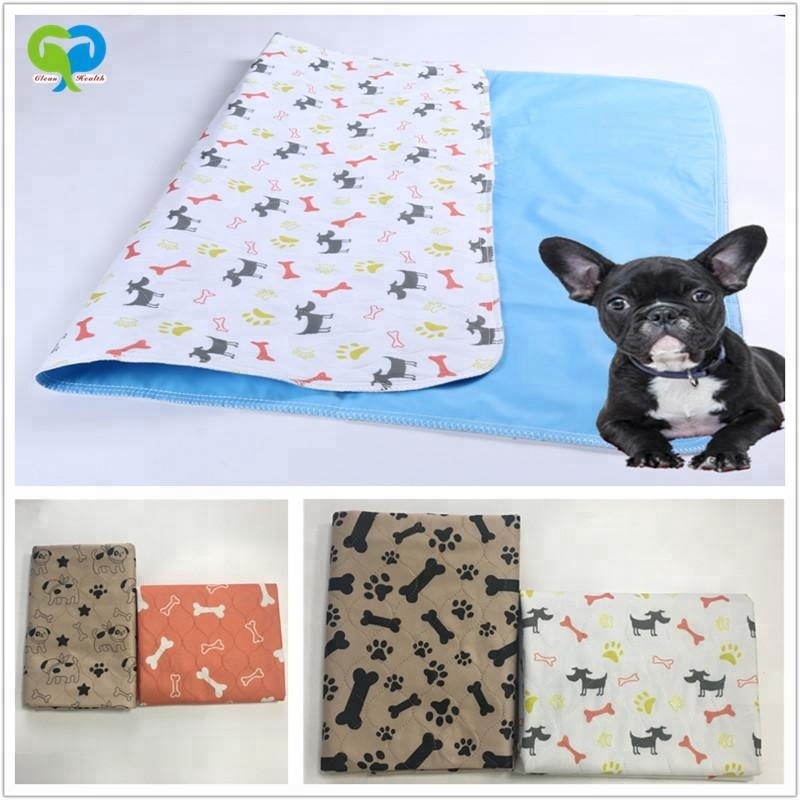 Wholesale Custom washable pet pee pad dog urine pad with waterproof PVC bottom
