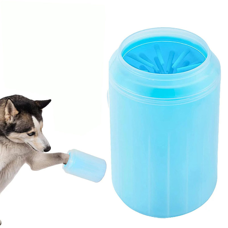 Portable Pet Paw Cleaner 2 In 1 Dog Paw Cleaner Pet Cleaning Brush Feet Cleaner For Dog & Cat Grooming