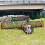 Outdoor Pop Up Pet Playpen Folding Enclosure Compound Pet Play Tunnel House Cat Dog Rabbit Tent