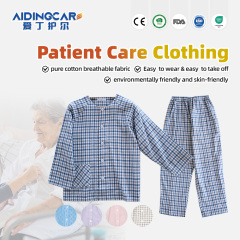 Wholesale Patient Care Pajamas Patient Gowns Cotton Polyester Nursing Set for Home Use