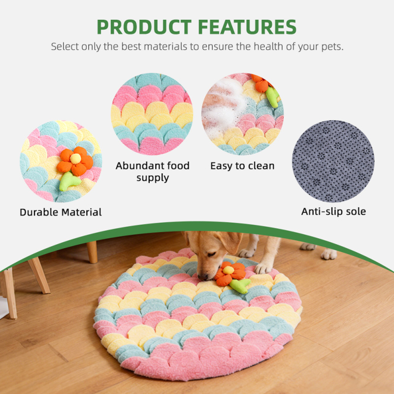 Puzzle Iq Training Toy Slow Treat Food Dog Foldable Pet Feeding Mat Pet Snuffle Mat