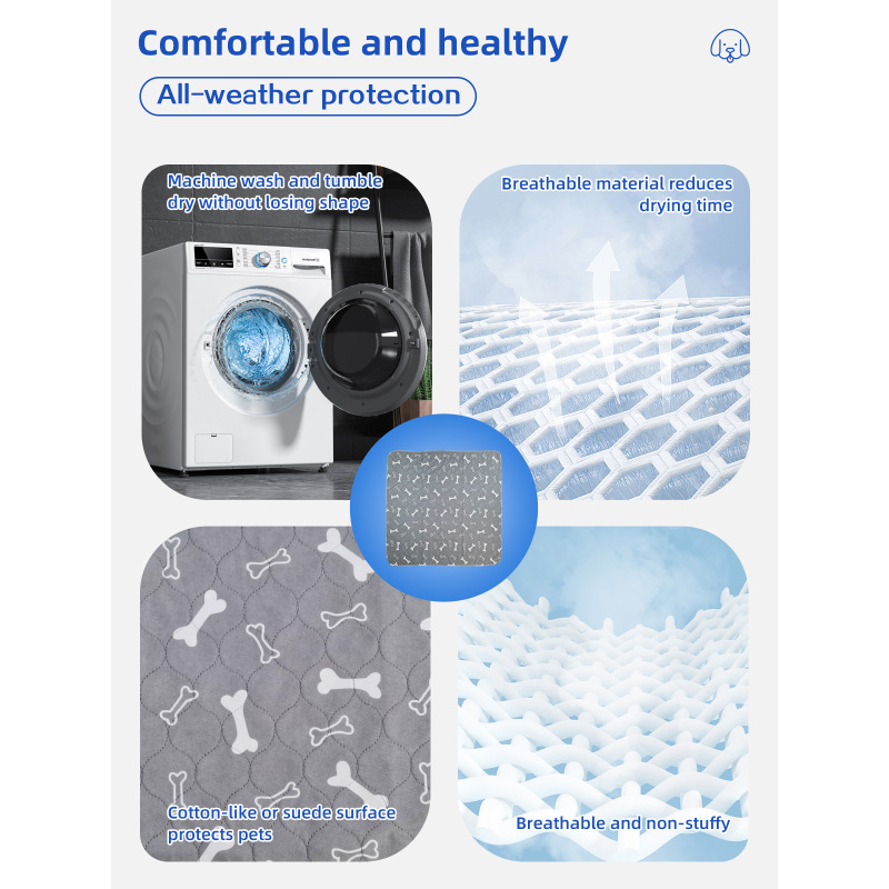 Tapis d'apprentissage lavables et imperméables pour chiots de grande taille (31.5 x 35.4 pouces) - Vente en gros de produits pour animaux de compagnie. Convient aux grands chiens.