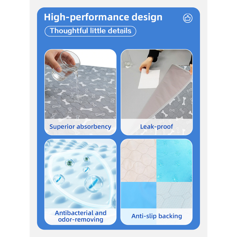 Tapis d'apprentissage lavables et imperméables pour chiots de grande taille (31.5 x 35.4 pouces) - Vente en gros de produits pour animaux de compagnie. Convient aux grands chiens.