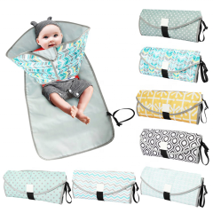 ポータブル幼児用おむつバッグ 着替えパッド 旅行用着替えパッド おむつ替えパッド 赤ちゃん用 防水 軽量