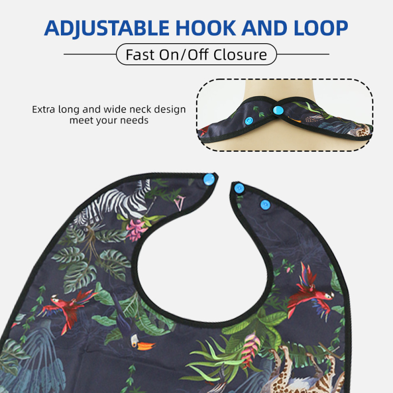 Взрослые слюнявчики с карманом - Очень большие впитывающие слюнявчики для пациентов с деменцией и пожилых людей.