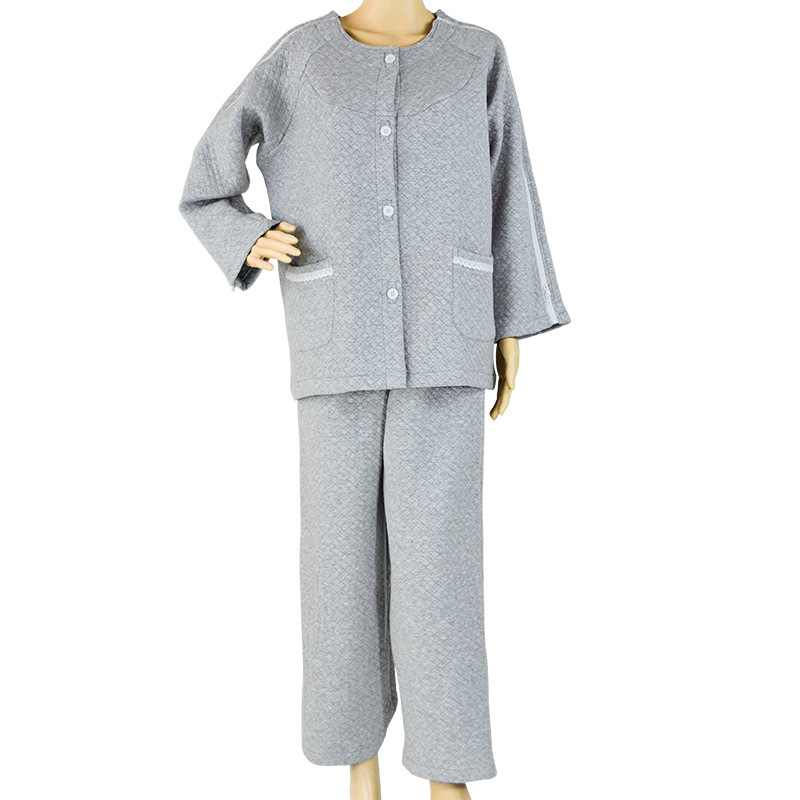 Women's Thick Paralysis Clothing Patient Care Pajamas Easy to Wear Off Clothes for Disability Elderly Surgery Patients