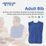 Heavy Duty Terry Washable Waterproof Latex-Free Hook Loop Closure Poly Vinyl Adult Bib Fashionable Reusable Durable for Patients
