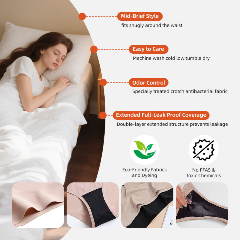 Bragas menstruales reutilizables de alta absorción para mujer de Aidingcare