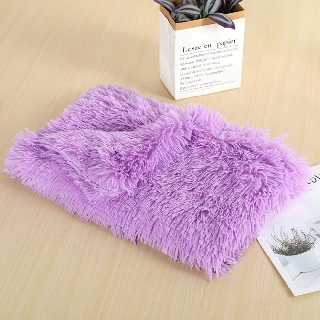 Wholesale Small-Medium Dogs Sleeping Blankets 100*75cm Solid Plush Warm Pet Blankets