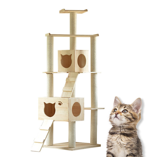 Venta al por mayor Cat Play House Cat Activity Center con postes para rascar