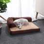 cheap price washable dog sofa bed big size calming dog sofa cat pet deep sleeping bed wholesale non-slip easy clean 3D PP foam