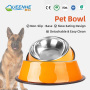 Wholesale Pet Food Container Non-slip  Stainless Steel Pet Bowls for Cats and Dogs