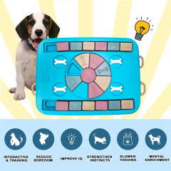 卸売御馳走調剤犬スローフィーダー増加 IQ ペット犬の訓練ゲームフィーダーインタラクティブドッグフードパズルおもちゃ