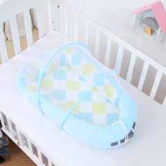 Cápsula para dormir para bebés, tumbona para bebés cómoda y transpirable con mosquitera Nido portátil para bebés