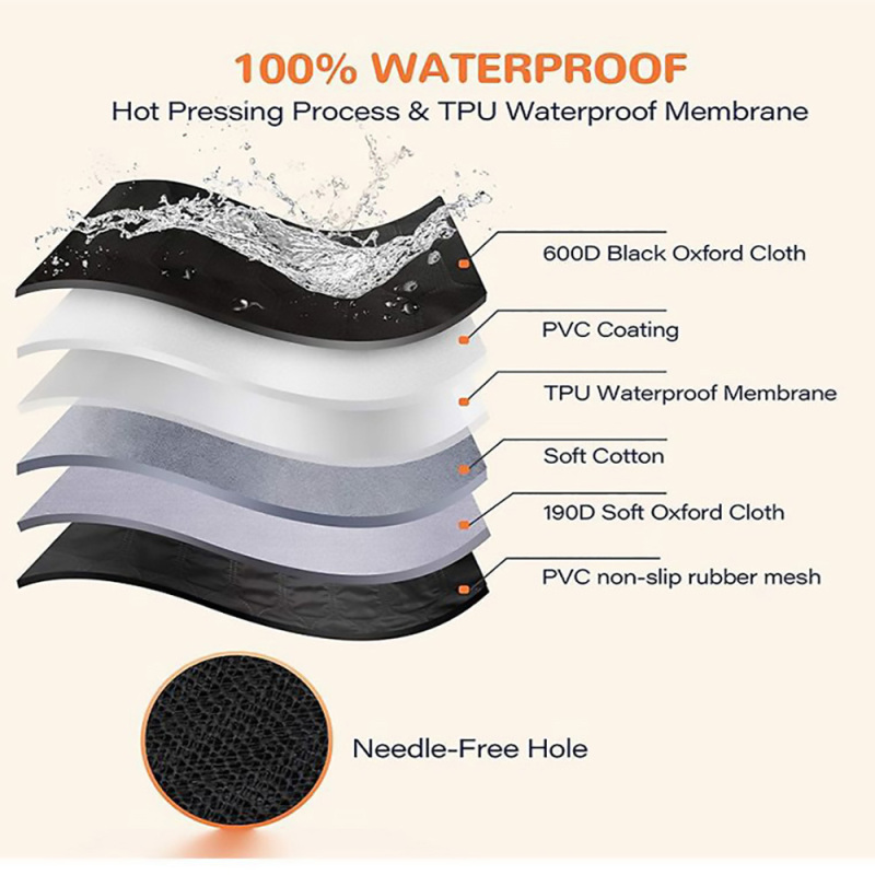 Waterproof Car Seat Cover Nonslip Dog Backseat Cover with Mesh Window for Car
