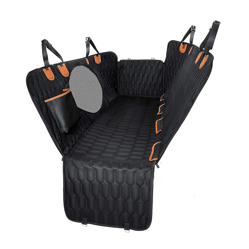 Waterproof Car Seat Cover Nonslip Dog Backseat Cover with Mesh Window for Car
