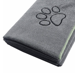 Toalla de baño para mascotas de microfibra de doble densidad ultra absorbente para mascotas