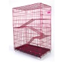 Wholesale Pet Supplies Multifunction 3 Floors Nano-coating Finish Cat Cage Thick 4 Tier Large Stackable Outdoor Cat Cage