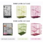 Wholesale Pet Supplies Multifunction 3 Floors Nano-coating Finish Cat Cage Thick 4 Tier Large Stackable Outdoor Cat Cage