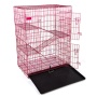 Wholesale Pet Supplies Multifunction 3 Floors Nano-coating Finish Cat Cage Thick 4 Tier Large Stackable Outdoor Cat Cage