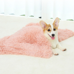 Manta de dormir cálida para mascotas de 80X55cm de felpa larga lavable de invierno multicolor