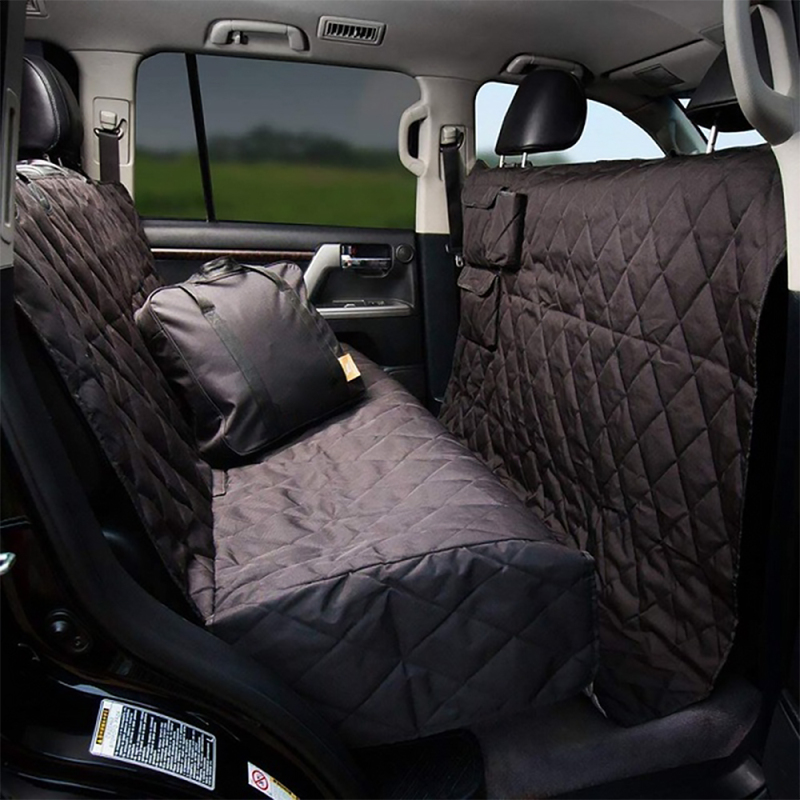 600D Scratchproof Nonslip Durable Waterproof Cars Pet Backseat Covers with Mesh Window
