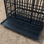 Wholesale Pet Supplies Foldable Oval Iron Pipe Dog Cage High Quality 48 Inch Stackable Transport Dog Kennel Cage With Wheel
