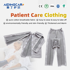 Wholesale Women's Cotton/Polyester Patient Care Clothes Suit Incontinence Zipper Design Home Hospital Care Open Sleepwear
