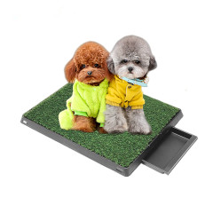 Gran oferta, inodoro portátil de plástico para interiores para mascotas, inodoro para mascotas, entrenador para orinal con hierba