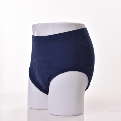 Venta al por mayor, calzoncillos personalizados para hombre, ropa interior protectora reutilizable para la incontinencia